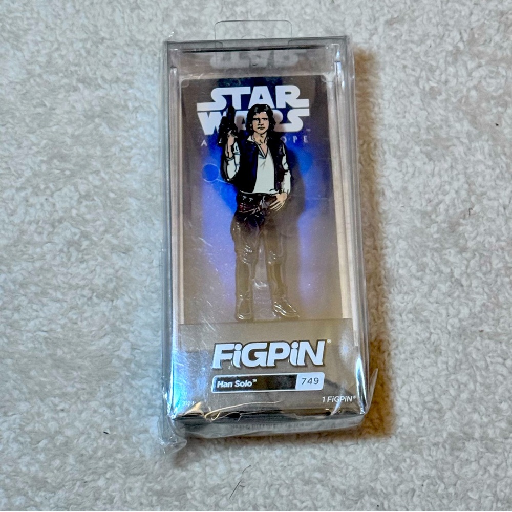 FiGPiN Star Wars A New Hope Han Solo #749 Collectible Pin, New/Sealed